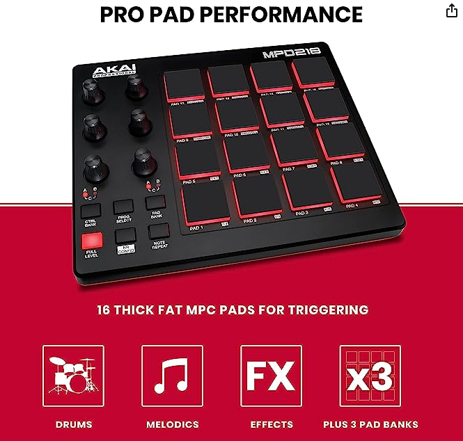 Akai Professional MPD 218 Features Review 